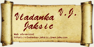 Vladanka Jakšić vizit kartica